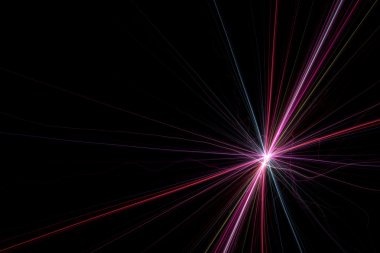 Yıldız patlaması ışık trails fractal