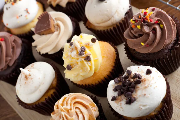 Assorted Gourmet Cupcakes — Stock Photo, Image