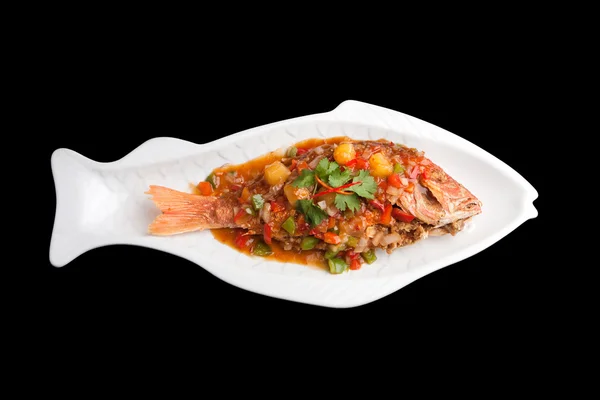 Thai Red Snapper with Tamarind Sauce — Stock Photo, Image