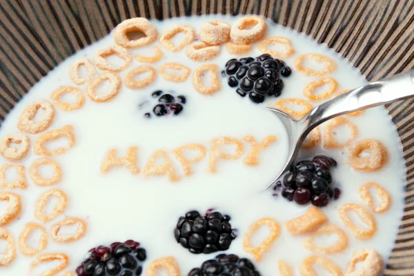 Happy Breakfast Cereal — Stock Photo, Image