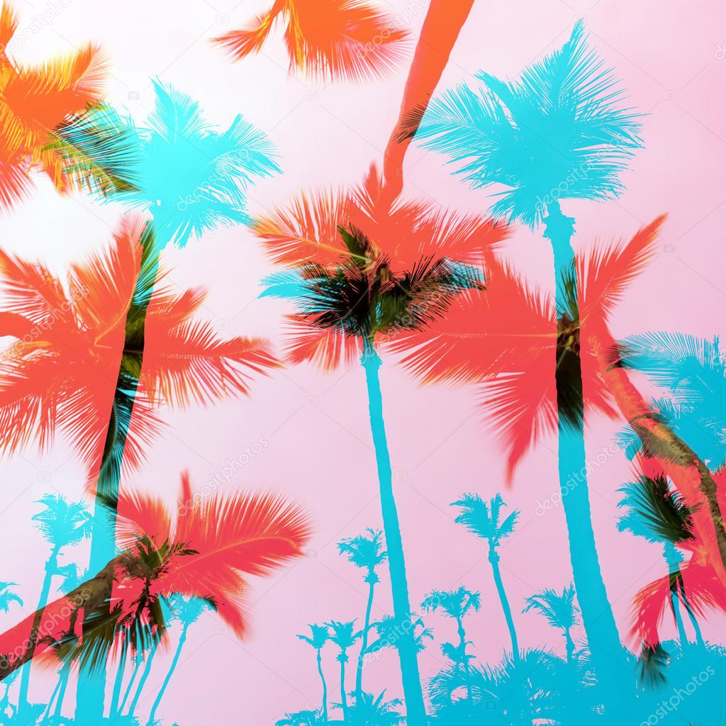 Exotic Palm Trees Montage