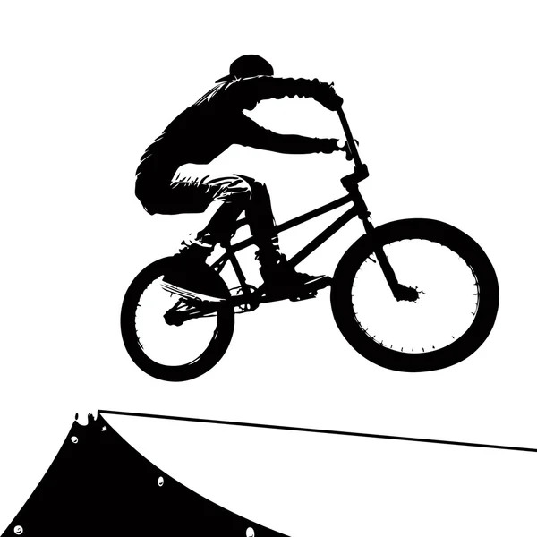 Extreme biker silhouet — Stockvector