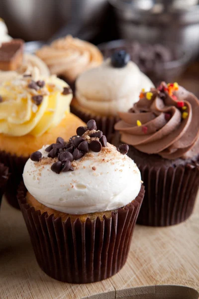 Cupcakes caseiros gelados — Fotografia de Stock