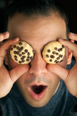 Crazy Cookie Eyed Man clipart