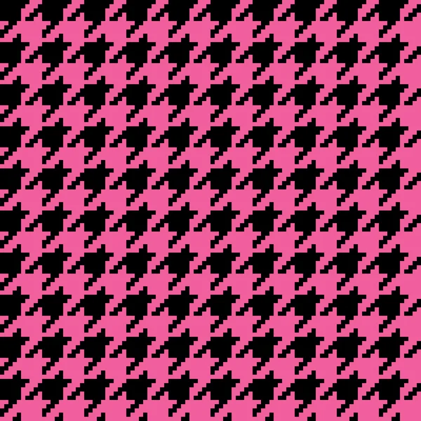 Pembe houndstooth desen — Stok Vektör