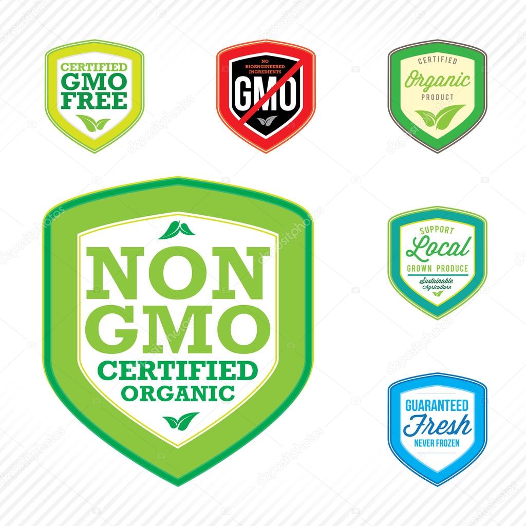 Non GMO Labels — Stock Vector © ArenaCreative 32208973