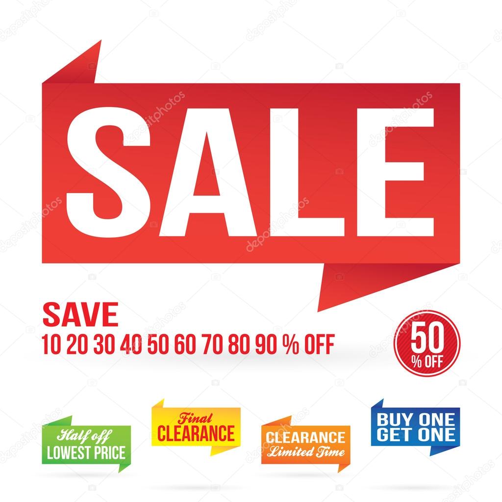 Sale Signage Elements Stock Vector Image by ©ArenaCreative 32209183