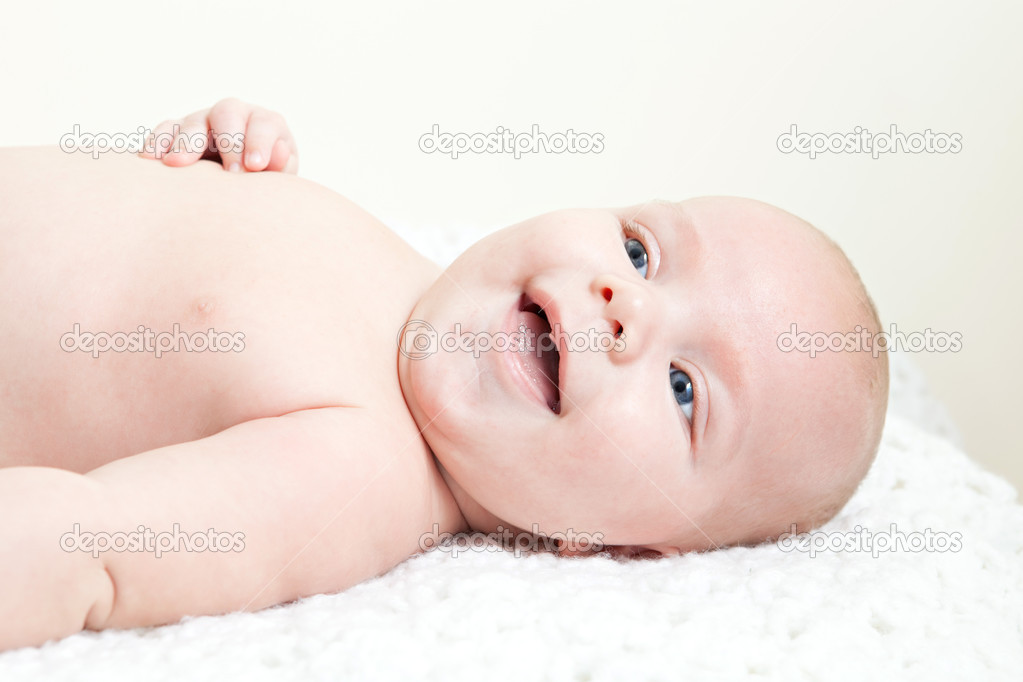 Laughing Baby Boy Infant — Stock Photo © ArenaCreative 33806929
