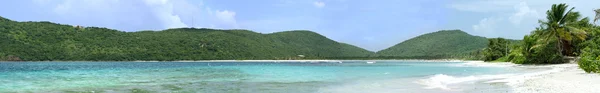 Flamenco beach culebra panoramatický pohled — Stock fotografie
