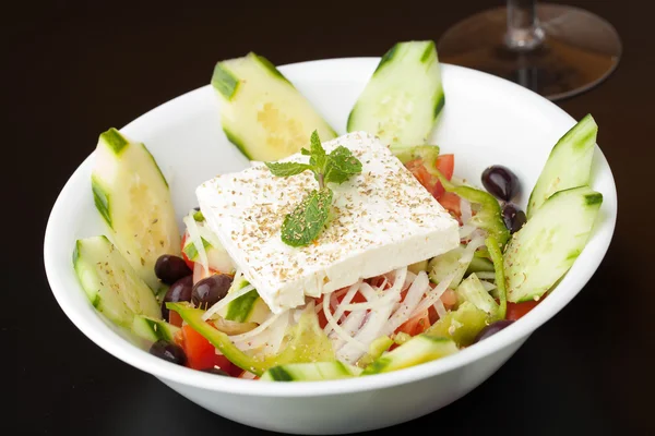 Ensalada de jardín griega fresca — Foto de Stock