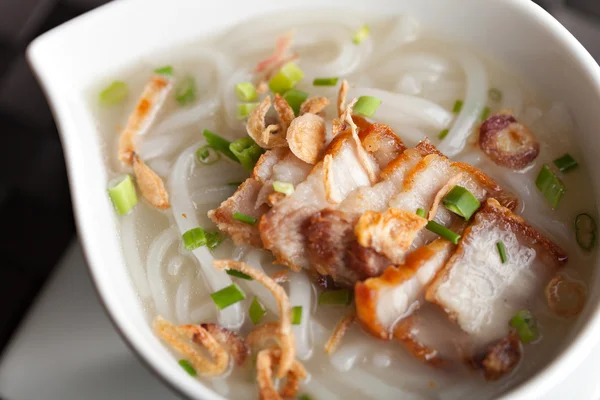 Thai Noodle Soup with Pork — Stock Photo, Image
