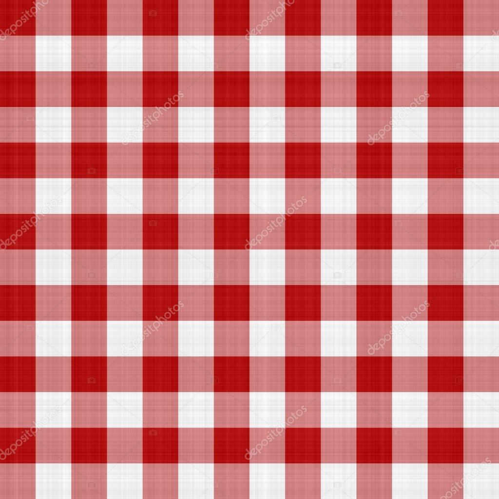 Red and White Picnic Tablecloth