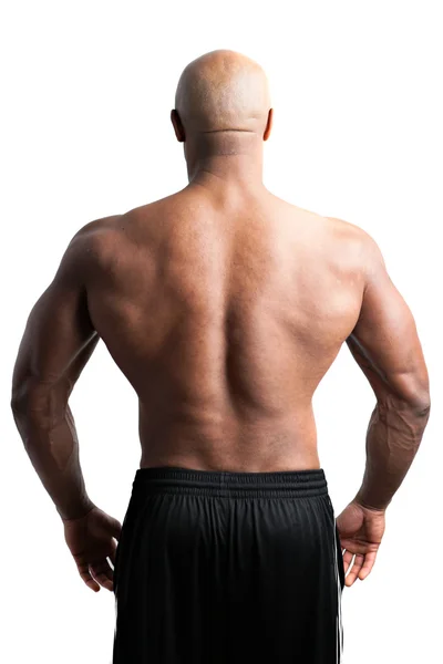 Homem com um músculo nas costas — Fotografia de Stock