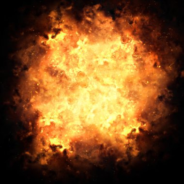 Fiery Exploding Burst Background clipart