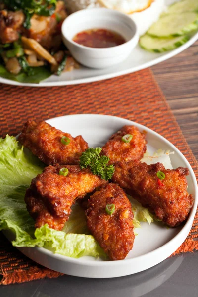Würzige thailändische Chicken Wings — Stockfoto