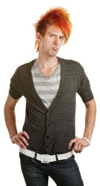 Steenbolk tiener met mohawk