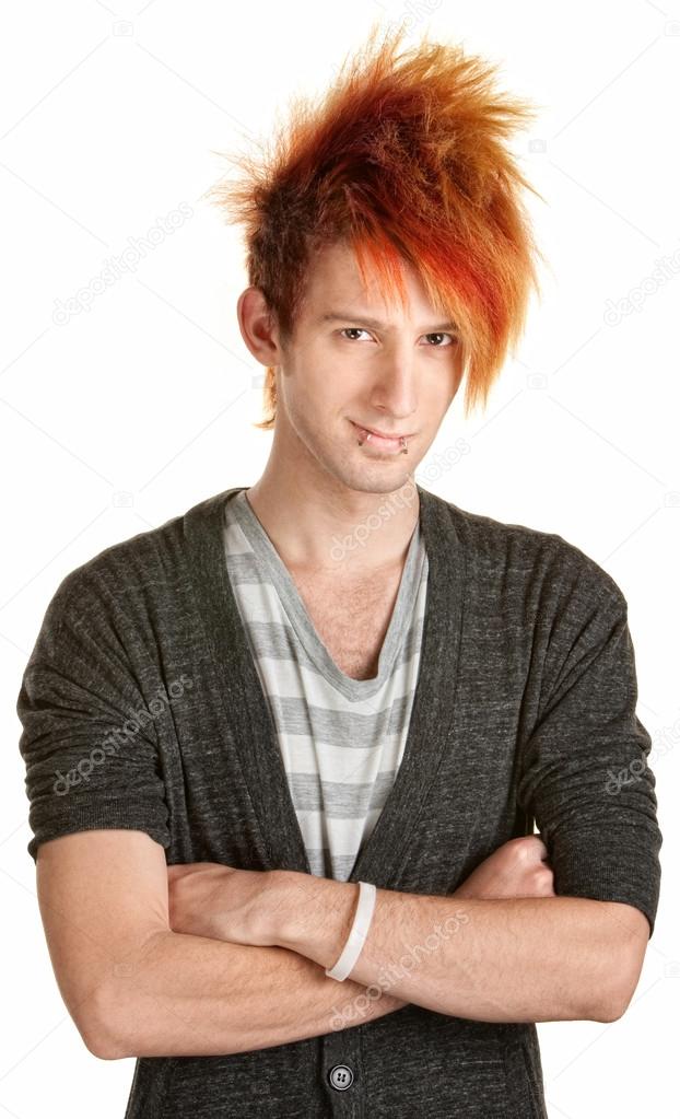 Young Punk Rocker with Folded Arms