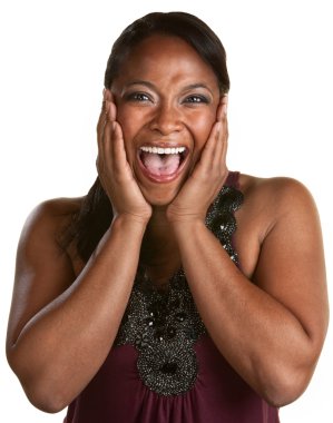 Laughing Black Woman clipart