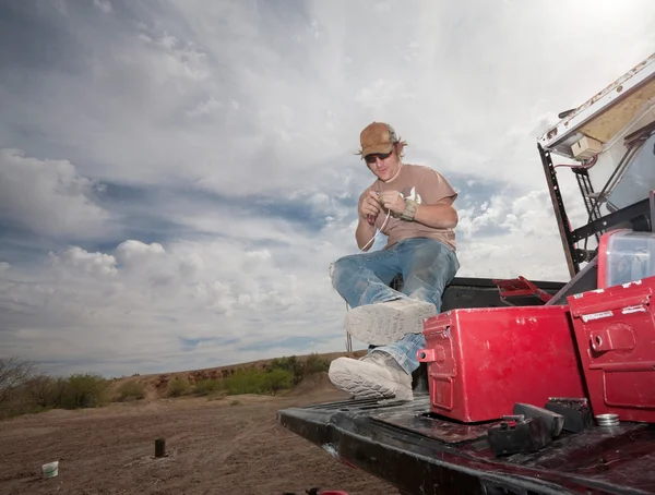 Speciale effecten man aan het werk — Stockfoto