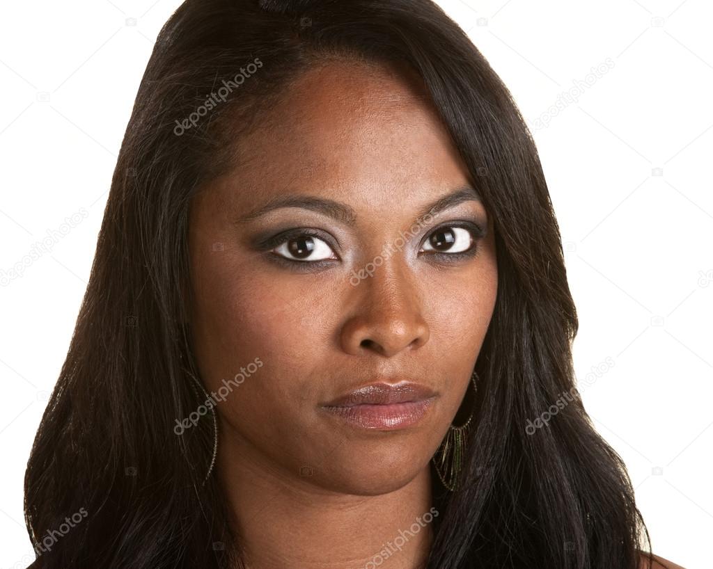 Beautiful and Serious Black Woman