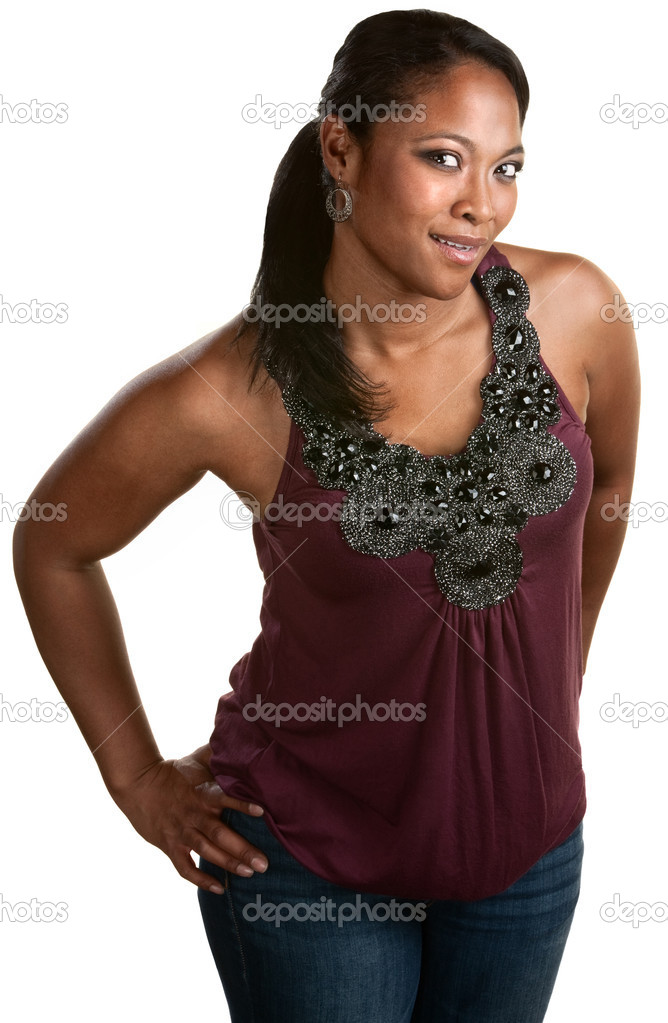 Smiling Woman With Hands on Hips