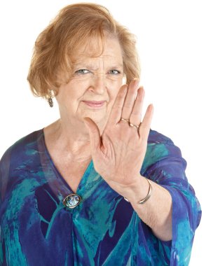 Senior Woman Refusing clipart