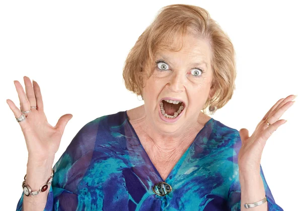 Furious Old Lady — Stock Photo, Image