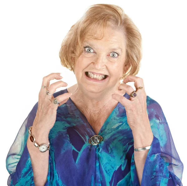 Mujer mayor ansiosa — Foto de Stock