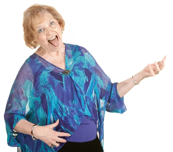 Air Guitar Nonna — Foto Stock