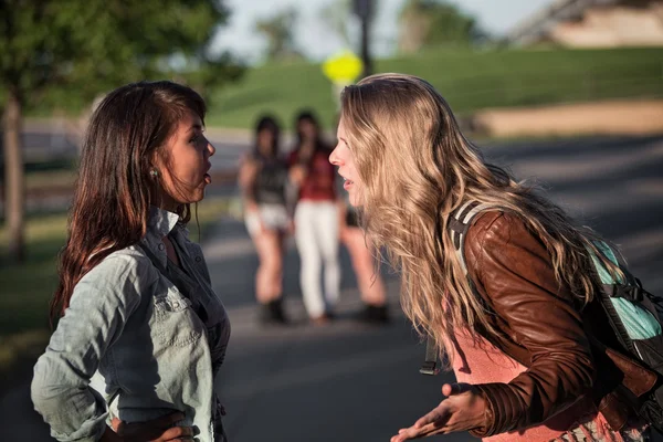 Duas meninas discutindo — Fotografia de Stock