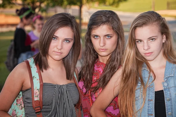 Tough Girls Outside — Stock Photo, Image