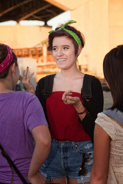 Excited Girl Talking — Stock Photo, Image