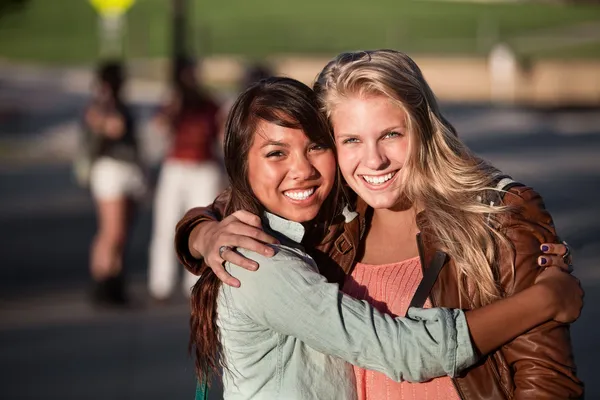 Two Best Friends Embracing Royalty Free Stock Images