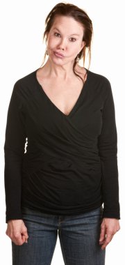 alaycı kadın siyah