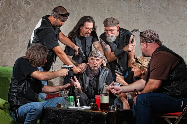 Biker Gang Robbery — Stock Photo, Image