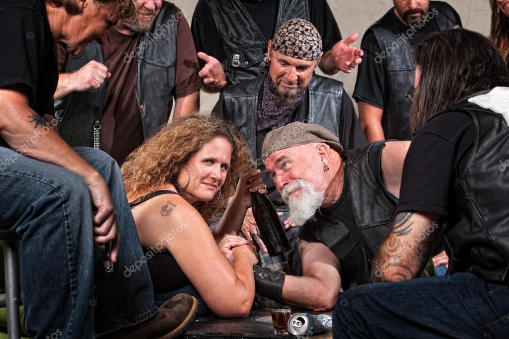 Female Arm Wrestler Wins — Stock Photo © creatista 13808966