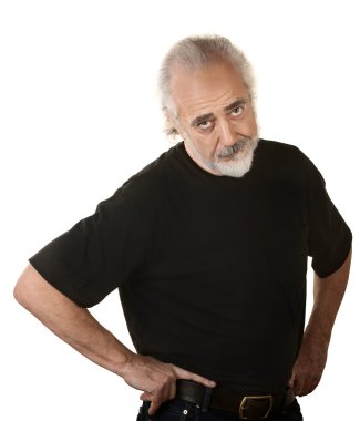 yaşlı adam sinirli