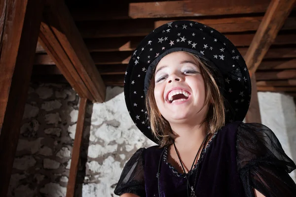 Cute Young WitchLaughing — Stock Photo, Image