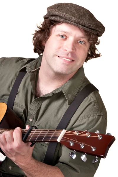 Jogador de guitarra sorridente — Fotografia de Stock