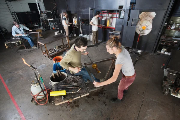 Young Glass Artists Working — Stock Photo, Image