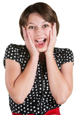 genç kadın çığlık