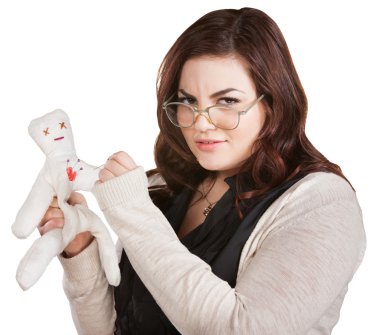Mad Lady Sticking Doll clipart