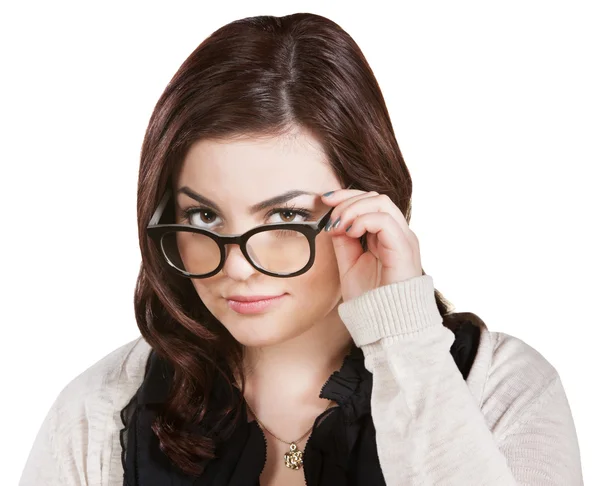 Lady Holding Glasses — Stock Photo, Image