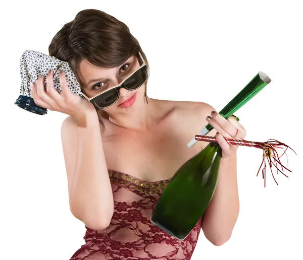 Party Girl with Hangover — Stock Photo, Image