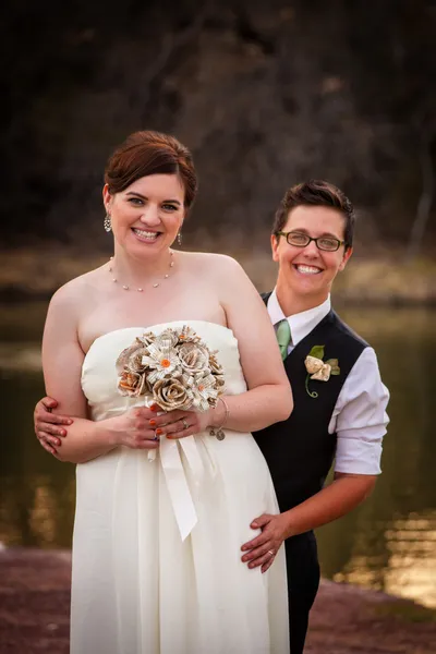 Couple Posing for Civil Union — Stock Photo, Image