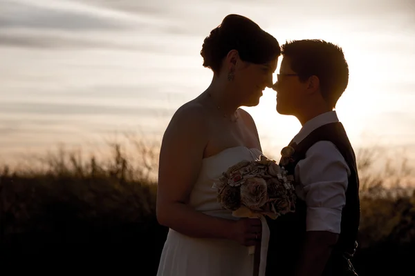 Gay Couple Touching Noses — Stock Photo, Image