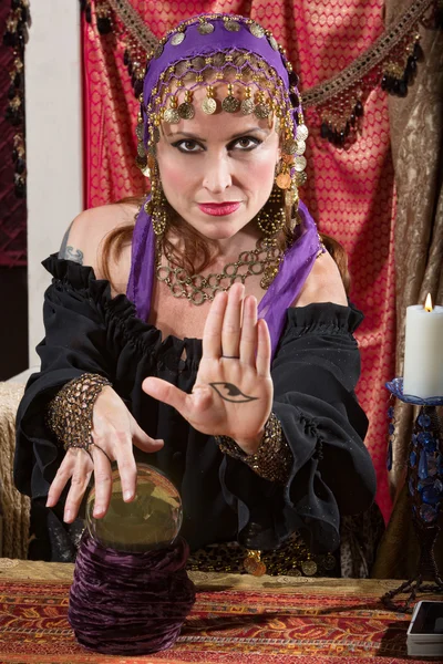 Lady with Evil Eye Curse — Stock Photo, Image