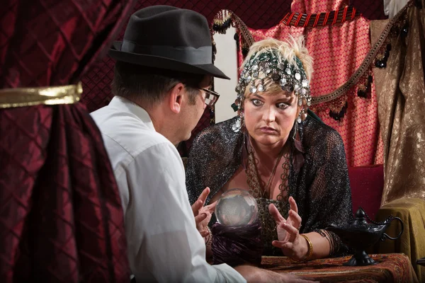 Serious Lady Fortune Teller — Stock Photo, Image