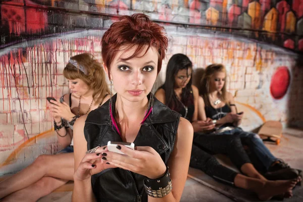 Teen ragazze sms — Foto Stock