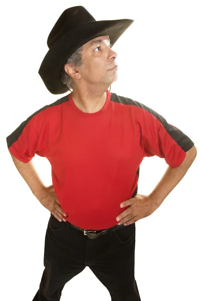 Cowboy Looking Over — Stock Photo, Image